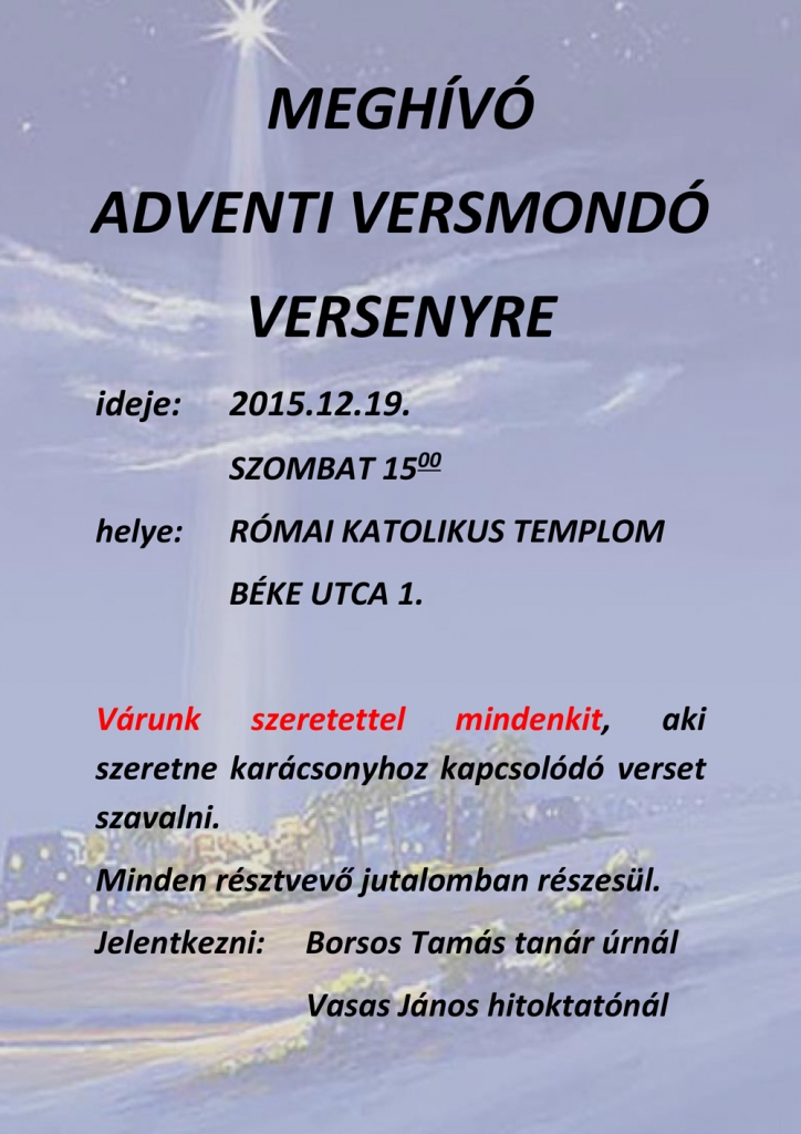 Adventi-versmondó-verseny