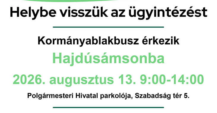 Kormányablakbusz augusztus 13-án